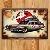 SpiritShine Ghostbusters Metal Sign - Themed Decor for Wall | Suitable for Homes, Offices, Bars & Entertainment Venues