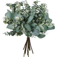 10Pcs Mixed Artificial Oval Eucalyptus Leaves Stems and Spray for Vase Floral Wreath Bouquets Wedding Greenery Decoration