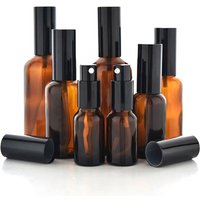 10/20/30Pcs 10ml 15ml 20ml 30ml 50ml 100ml Glass Spray Bottle Amber Brown Lotion Pump Bottle Travel Perfume Atomizer Refillable