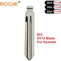 10pcs Metal Blank Uncut Flip #33 HY15 KD/VVDI Remote Key Blade for Hyundai SONATA NF Elantra Kia K2 K3 SantaFe