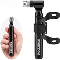 AliExpress ROCKBROS Mini Bicycle Air Pump 130PSI Road Bike Pump Aluminum Alloy Portable Cycling Tire Inflator Pump MTB Bicycle Accessories