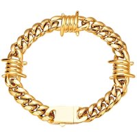 Barbed Wire Cuban Hiphop Bracelet for Women Men Stainless Steel Neo-Gothic Thorns Bracelet Punk Jewelry Gifts