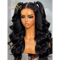 MSMV Body wave Wigs Glueless Human Hair Ready To Wear 5x5 Lace Wig Water Wave Peruvian 6x6 Lace Closure Preplucked Wig For Women