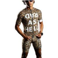 AliExpress Love The Pain Leopard Personality Men Summer Cycling Jersey Set Bib Shorts Mtb Road Cycling Quick dry Shirt Set Maillot Ciclismo