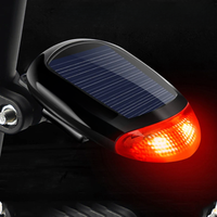 AliExpress Bicycle 2 LED Taillight Solar Energy Cycling Rear Light Road Mountain Bike Solar Energy Tail Light Night Cycling Safety Red Lamp