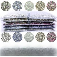 SS3-SS50 Big Bag Glitter Non hotfix FlatBack Wholesale Top Quality Better DMC Crystal AB Glass Strass Iron On Hotfix Rhinestones