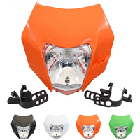AliExpress PowerMotor Supermoto For KTM Headlight Plate Universal Motorcycle Headlamp SXF EXC XCF SMR 150 to 450 Enduro Dirt Bike Motocross Halogen