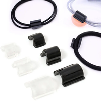 50pcs Plastic Hair Band Base Connector Elastic Rubber Band Paste Buckles For DIY Hair Band Tie Circle Bow Jewelry Making