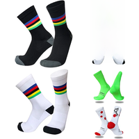 AliExpress NONE Professional Competition With Colored StripesCycling Socks Men Women Road Bicycle Outdoor Racing Bike Sport Running Socks
