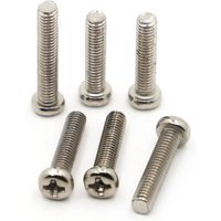 50/100P M1 M1.2 M1.4 M1.6 M2.5 M2 M3 M4 Long GB818 A2 Nickel Cross Round Phillips Pan Head Screw Bolt length=3-50mm