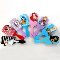 Disney Frozen Mickey Combs Anime Figure 3D Air Cushion Massage Comb Hair Brush Haircare Hairdressing Tool Children Girls Gifts