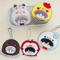 New Anime Love and Deepspace Non Woven Embroidery Keychain Game Xavier Zayne Rafayel ralayo Sylus Caleb Pendant Keyring