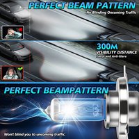 2PCS H7 H4 H1 H11 HB3 9005 HB4 9006 Halogen Headlight Car Light Hi/Lo Beam 6000K 12V Cool Blue Hyper White Bulb