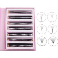 HOLLYLASH 7 Rows Premade Volume Fans Lashes 2100/4200fans 4D 5D 6D 8D 10D 12D 14D 16D Pointy Base Russian Eyelashes Extension