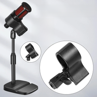 Universal Large Microphone Handhold Clip Clamp Holder With 3/8 Adapter For 3-6CM Mic Stand