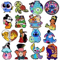 Cartoon Monster Lapel Pins for Backpack Mouse Soft Enamel Pins Metal Brooch for Clothes Children Badges Jewelry Decoration Gifts