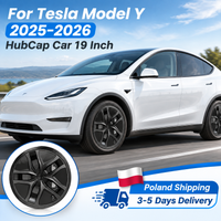 4 Stück Radkappen im Arachniden-Stil für Tesla Model Y Juniper 2025-2026, 19 Zoll Vollfelgen-Nabenkappen, Performance-Radteile, Auto-Radnabenkappen