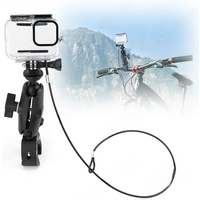 For GoPro Accessories 60CM Stainless Steel Black Lanyard Tether for Go Pro 13 12 11 10 9 8 Insta360 X4 DJI OSMO Action 4 Camera
