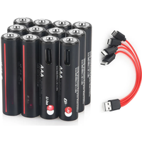 AliExpress Soshine USB 1100mWh Lithium Batteries 1.5V AAA 1100mWh Rechargeable Battery 1000 Times Cycle for Remote Control Wireless Mouse