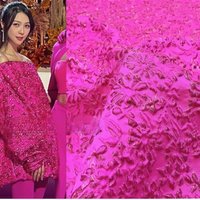 Golden Flower Jacquard Yarn Dyed Brocade Fabric Suit Coat Fashion Windbreaker Set Cloth for Apparel Sewing by the Meter