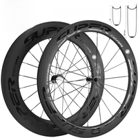 AliExpress SUPERTEAM Front 60mm Rear 88mm Clincher Carbon Wheelset Road Bicycle Tubeless Carbon Wheels Rim Brake