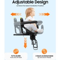 Verstellbarer Fahrrad-Kinder-Sicherheitssitz Baby-Tragehilfe für 1-5 Jahre Kompatibel mit den Meisten Fahrrädern Outdoor-Fahrrad-Kinder-Sitz