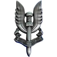 1pc British Army Special Air Service Who Dares Wins Metal Military Forces Badge Pin