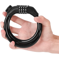 AliExpress Xunting Bike Lock Cable 65cm Bike Cable Basic Self Coiling Resettable Cable Bike Locks with Complimentary Mounting Bracket Lock