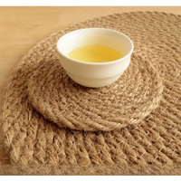 Linen Straw Insulation Mat, Dining Table Placemat, Straw Coaster, Home Mug Mat