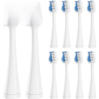 10 Pcs Replacements Toothbrush Heads Deep Clean Toothbruh Heads For AquaSonic Duo and Home Dental Center Electric Toothbruh