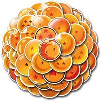 50pcs Anime Dragon Ball Stickers PVC Waterproof Cool Graffiti Toys Skateboard Phone Fridge Bike Notebook Helmet Decals