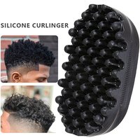 Silicone Magic Twist Hair Brush - Mini Portable Easy Rinse Curly Barber Curl Twist Comb, Afro Hair Brush