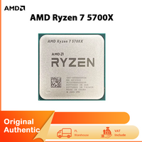 Procesor AMD Ryzen 7 5700X do gier na PC, 8 rdzeni/16 wątków, do 4,6 GHz, gniazdo AM4, 32 MB pamięci podręcznej, PCIe 4.0 - Tylko procesor (wentylator nie jest dołączony)
