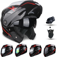 DOT Certification Uchoose Motorcycle Helmet Double Lens Cross Section Helmet Safety Modular Flip Helm Unisex Helmet With Visor