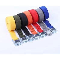 AliExpress NONE 1 Meter Buckle Tie-Down Belt Cargo Straps for Car Motorcycle Bike With Metal Buckle Tow Rope Strong Ratchet Belt for Luggage Bag