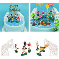 Vintage Baseball Game Player Cake Cupcake Toppers Decor Football Cake Player Accessories Players for Baking Birthday Party