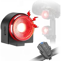 AliExpress Rockbye Bicycle Tail Light Rechargeable IPX5 Waterproof Remote Control Smart Brake Taillight with 115dB Burglar Bike Alarm
