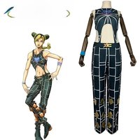 Jolyne Cujoh Cosplay Perruque Manteau pour Femme, Anime Ives Arre Adventure Stone Ocean, Déguisement Imbibé d'Halloween