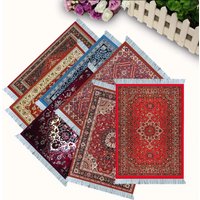 Persian carpet Woven flower small coaster wholesale merchants cheap mouse pad desk mat retro style rubber non-slip computer mats