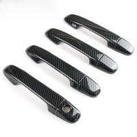For 2017-2024 Subaru Impreza XV Crosstrek Forester SK 8Pcs Carbon Fiber Door Handle Cover Sticker Trims (With Keyless Entry)
