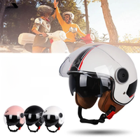 AliExpress NONE UCHOOSE 3/4 Open Face Motorcycle Helmets With For Men Women Vintage Moto Bike Cascos Scooter Protective helmets