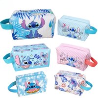 Kawaii New Disney Stitch Anime Cosmetic Bag Lilo & Stitch Cartoon Large Capacity Makeup Bag Girl Woman Portable Handbag Gifts
