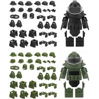 City Police Bomb Disposal Suit Special Forces Equipment Building Blocks Military Soldiers Figures Vest Hat Parts MOC Bricks Toys