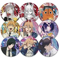 Anime Chainsaw Man Denji Pochita Makima Hayakawa Aki Power Himeno higashiyama kobeni Cosplay Badge Pin SPTE Tinplate Brooch