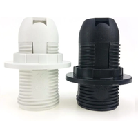 1pcs E14 Light Bulb Lamp Holder Base Socket Lampshade Collar Splitter Screw Converter Black White for home led lighting