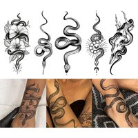 Snake Spider Scorpion Temporary Tattoo,Lasts To 15 Days New Technology Magic Waterproof Semi Permanent Sticker.