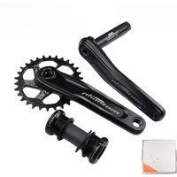 AliExpress FOVNO Fovno Crank 170MM 175MM 24MM Axis BSA Deckas 3MM Offset Chainring 30T 32T 34T 36T 38T MTB Bike Riding Black Red CNC Crankset