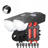 AliExpress cycle zone Bike Light Set Bicycle Headlight Taillight Front and Rear Set Rechargeable MTB Bike Flashlight Cycling Lamp Bicycle Accessories
