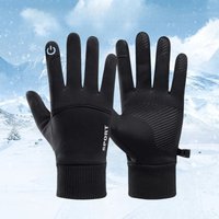 AliExpress Black Winter Warm Full Fingers Waterproof Cycling Outdoor Sports Running Motorcycle Ski Touch Screen Fleece Gloves