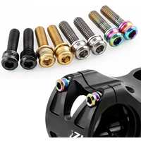 AliExpress MUQZI 6PCS Titanium Bolts M5x15 M5x17 Bicycle Handlebar Stem Screw With Washer